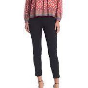 Anne Klein Side Zip Stretch Twill Crop Leggings